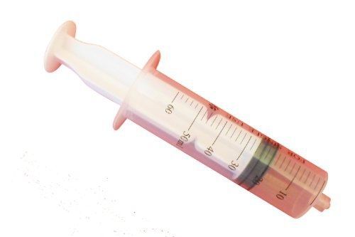 Ajax Scientific Plastic Luer Lok Syringe, 60mL (Pack of 10)