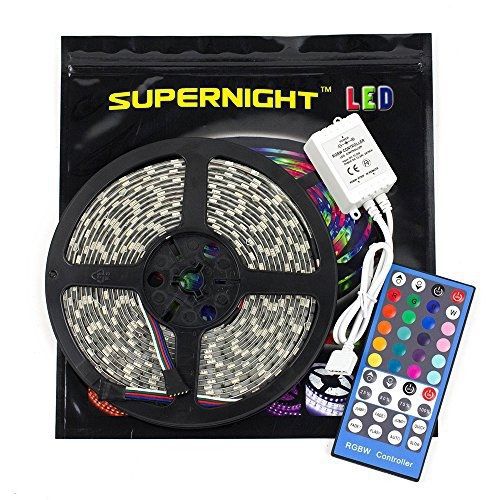 SUPERNIGHT RGBWW LED Strip Light, 5050 16.4ft RGBWW Waterproof LED Flexible