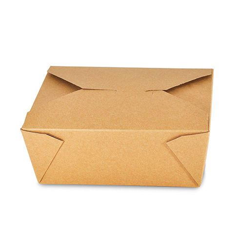 Royal 6&#034; x 4-3/4&#034; x 2.5&#034; #8 Kraft Folded Takeout Box, Package of 300, FTB8N