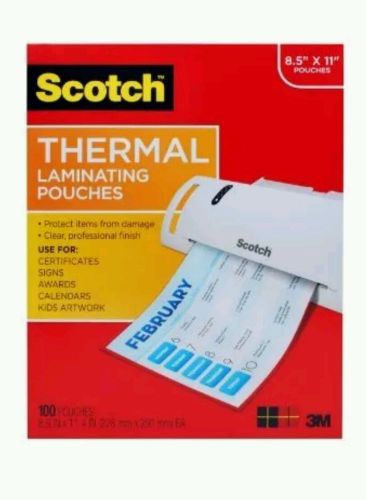 Scotch Thermal Laminator 100 Pack Laminating Pouches Artwork Photo Safe Child