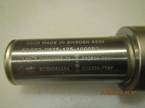 Seco indexable insert drill .875&#034; dia 2xd perfomax sd502-0875-175-1000r7 cnc for sale