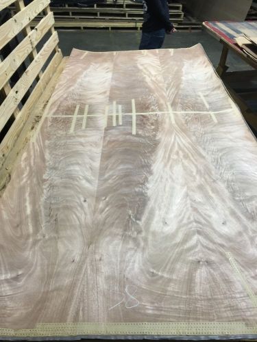 Wood Veneer Crotch Okoume 47x96 1pc Total 20Mil Paper Backed &#034;EXOTIC&#034;#344 RI.38