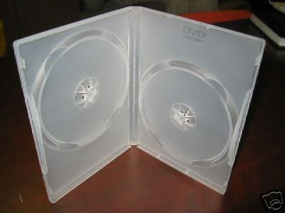 100 NEW CLEAR DOUBLE DVD CASES W/LOGO-PAKPAL