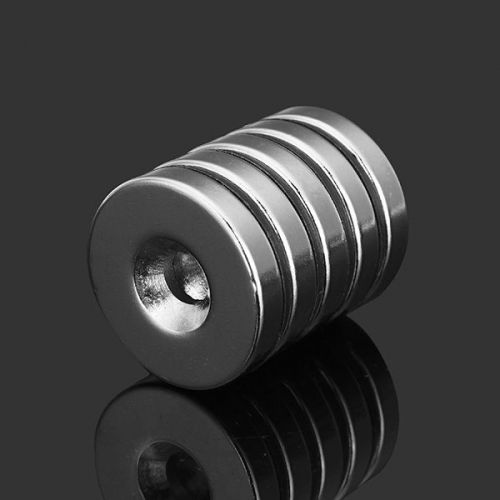 6pcs N35 25mm x 4mm Hole 6mm Neodymium Strong Magnets Disc Round NdFeB Magnets