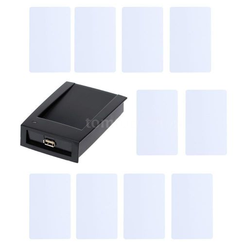 RFID 13.56MHz Proximity Smart IC Card Reader + 10x IC Cards E8FQ
