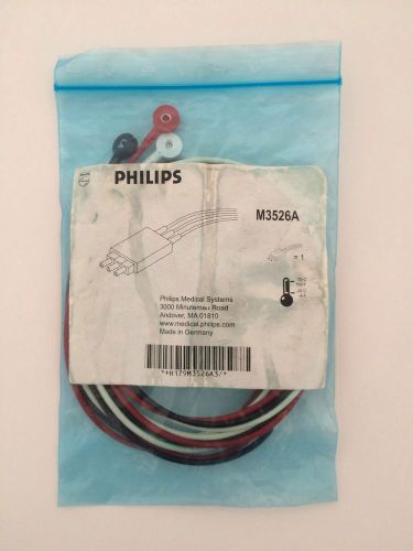New Philips® Cable ECG 3-Lead Snap For HeartStart MRX Monitor/Defib M3526A