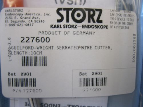 KARL STORZ 227600 GUILFORD-WRIGHT SERRATED WIRE CUTTER, 10CM