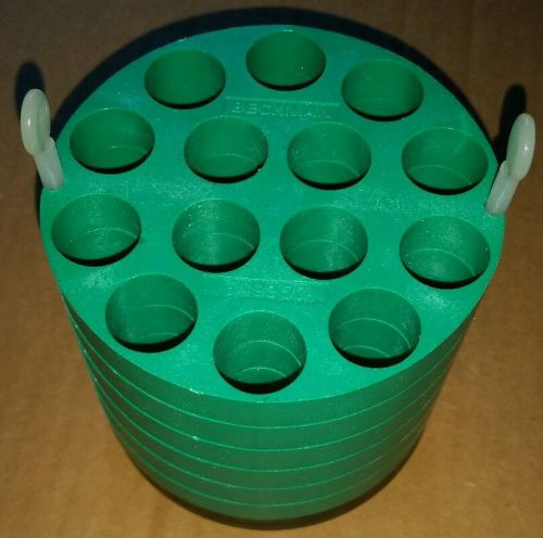 6 beckman 349950 tube slot bucket adapter 15 ml tube with 349949 pad excellent for sale