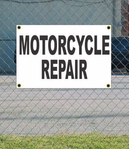 2x3 MOTORCYCLE REPAIR Black &amp; White Banner Sign NEW Discount Size &amp; Price