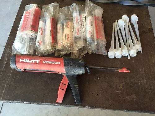 5 new hilti  hit-hy 150  injectable mortar concrete epoxy with dispenser gun for sale
