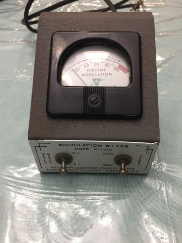 Sylvania Electric Modulation Meter Type X-7018 - Rare Find . Working Nice!!!