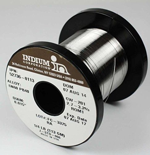 Indium 52736-0454 Wire 60/40 RA .015 in. 1/4 lb spool