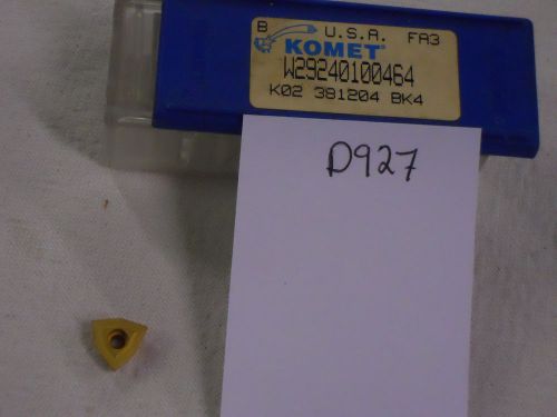 10 NEW K02 381204 KOMET CARBIDE INSERTS. W29 24010.0464 GR: BK4 USA MADE {D927}