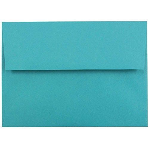 JAM Paper? A7 (5 1/4 x 7 1/4) Recycled Paper Invitation Envelope - Brite Hue Sea