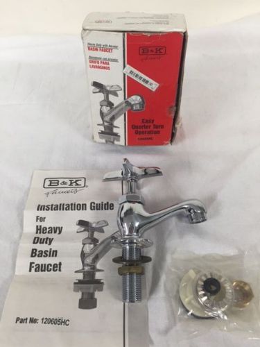 B &amp; K Faucets Heavy Duty-with Aerator- Basin Faucet 120605HC
