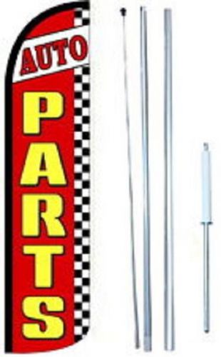 Auto parts windless  swooper flag with complete hybrid pole set for sale
