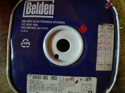1100 feet belden 83030 002 red 16 gauge silver plated stranded tfe teflon wire for sale