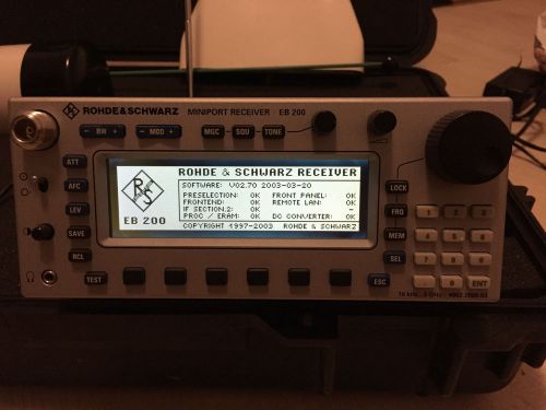 R&amp;S EB200 Miniport Receiver; Portable monitoring from 10 kHz to 3 GHz