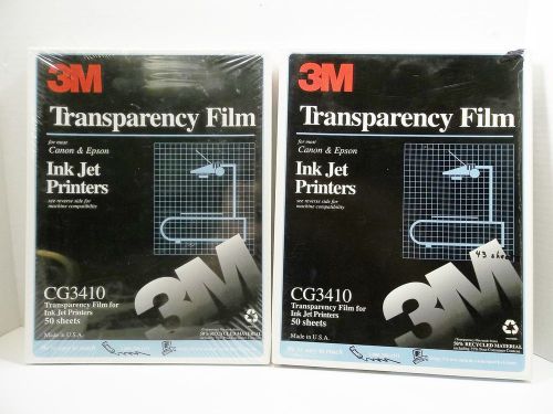 3M Transparency Film f/ Color Transparencies CG3410 Canon Epson Ink Jet 93 Sheet