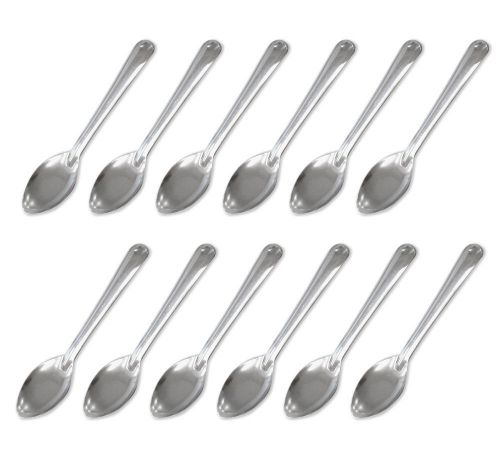 Lot of 12 Stainless Steel Tea Spoons - 5 1/2&#034; Long - Great for Camping Catering