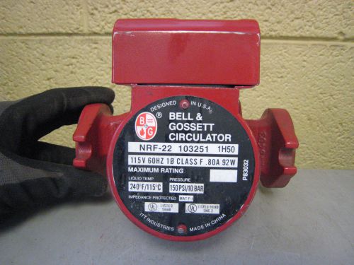 Bell &amp; Gossett B&amp;G 103251 NRF-22 115V Circulator Circulating Pump New No Box