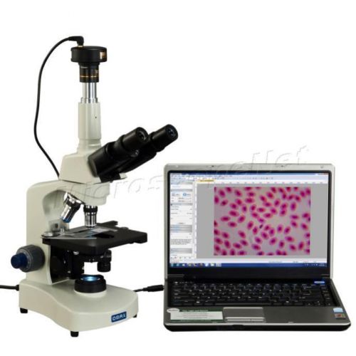 2000x phase contrast trinocular compound 5mp digital microscope w ph objectives for sale