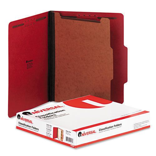 Universal pressboard classification folders unv10203 letter 4 section toptab red for sale
