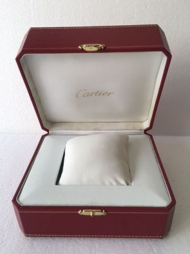 Cartier Vintage Red watch box&#034; Damage&#034;condition without white outer cover= Box 7