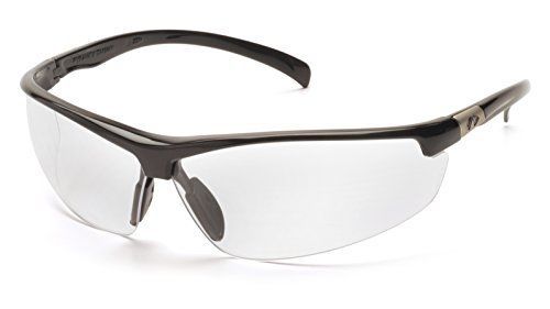 Pyramex Safety Forum Eyewear, Black Frame, Clear Anti-Fog Lens