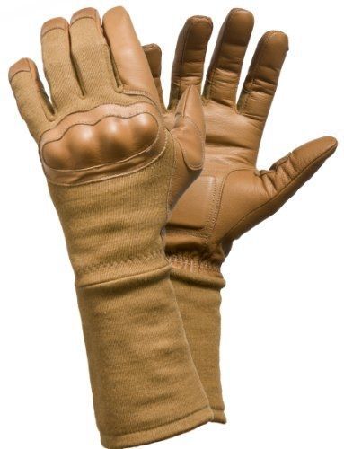 A.C. Kerman - LE HWI Gear Long Gauntlet Hard Knuckle Glove, Large, Coyote
