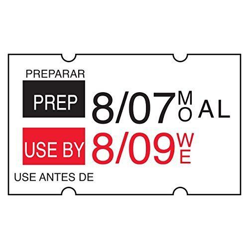 DayMark IT110415 MoveMark Date Coder &#034;Prep/Use By&#034; Removable Label, For DM4.5, 6