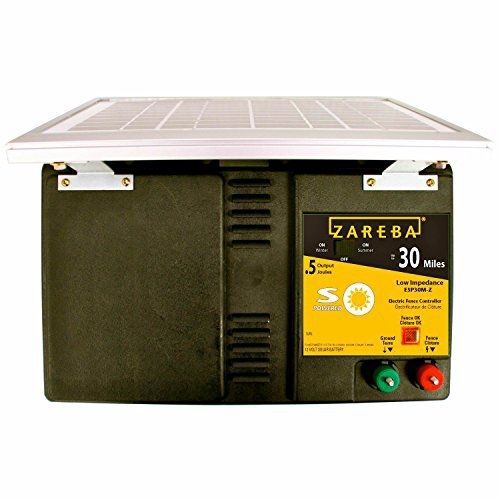 Zareba esp30m-z solar-powered low-impedance 30-mile-range charger for sale