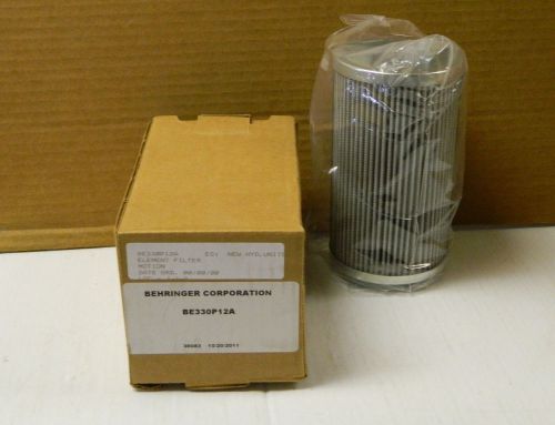 NEW BEHRINGER CORP HYDRAULIC FILTER ELEMENT BE330P12A