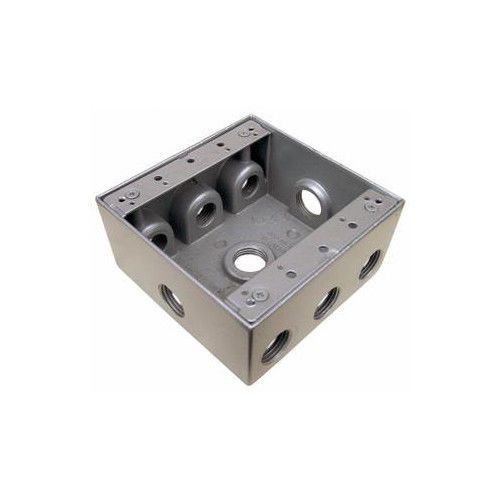Morris Products Weatherproof Boxes in Gray with 9 Outlet Holes