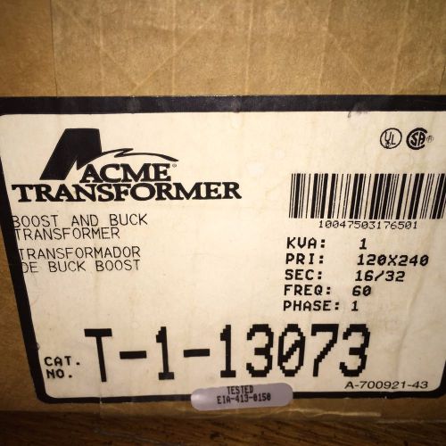 Acme T-1-13073 Buck Boost Transformer