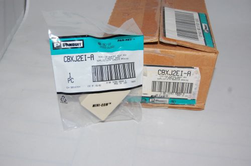 Pack of 9 cbxj2e1-a panduit mini-com surface mount box ivory for sale