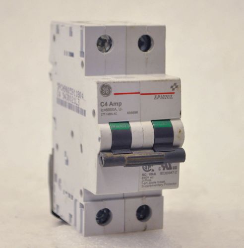 General Electric EP102ULC4 Circuit Breaker 4A 277/480VAC 2 Pole 1 Phase
