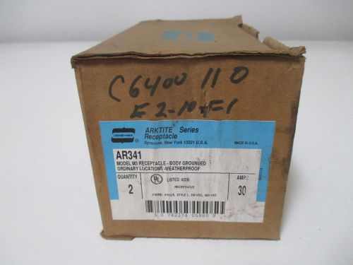 CROUSE-HINDS AR341 RECEPTACLE (2QTY.)*NEW IN A BOX*