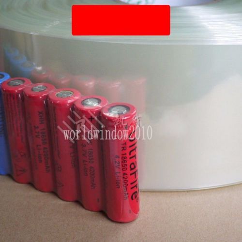 18650 AA Battery Sleeve PVC Heat Shrinkable Tube Wrap Transparent 85MM x 1M