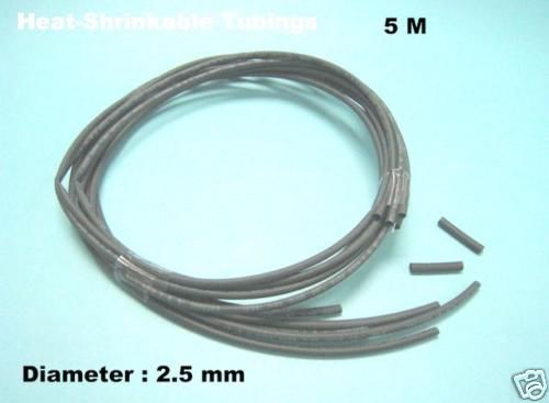 3/32&#034; dia 2.5 mm black 2:1 heat shrink tubing #n7  5m = 16 ft for sale