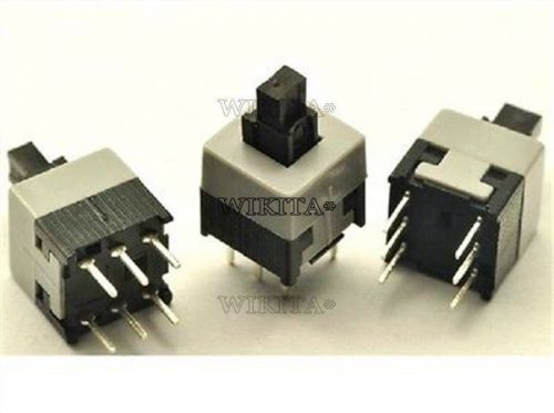 20 pcs push button self latching maintained switch 8.5x8.5mm white button 6-pin