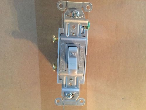 HUBBELL WIRING DEVICE-KELLEMS CS115GY Wall Switch, 1-Pole, Toggle, 15A, Gray