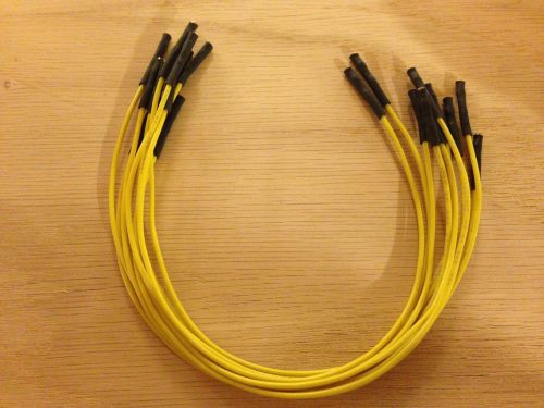 Jumper Wire Hookup Wire 10 pk Yellow Female - Female 24 AWG Length 8.5 inch