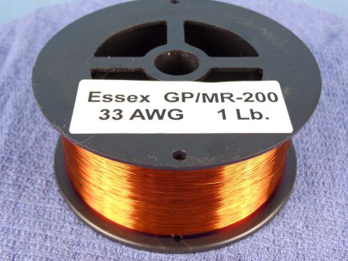 33 awg...enameled magnet wire.....200c..1 lb..33 ga..essex...free  shipping for sale