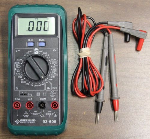 Greenlee 93-606 Digital Multimeter Voltage Tester
