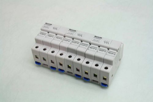 Lot of 3 ferraz shawmut uscc3 fuse holders class cc 600v @ 30a fuses included for sale