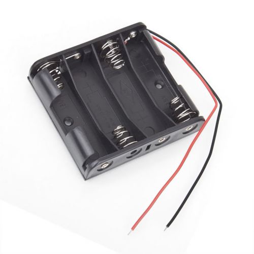 Battery Box Slot Holder Case for 4 Packs Standard AA 2A Batteries Stack 6V FL