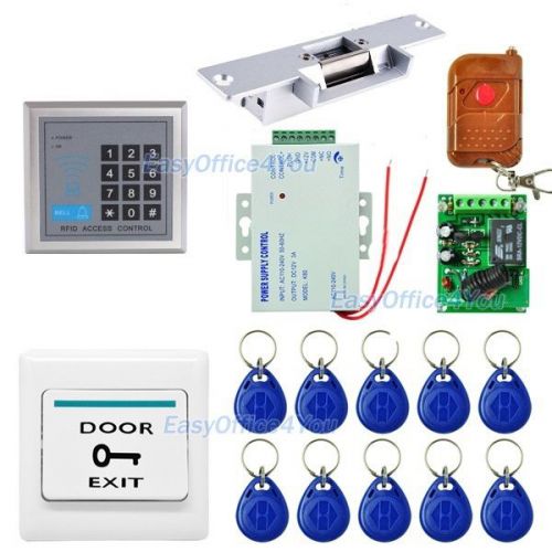 Proximity RFID Keyfobs One Door Access Control Machine Kit Electric Strike Lock