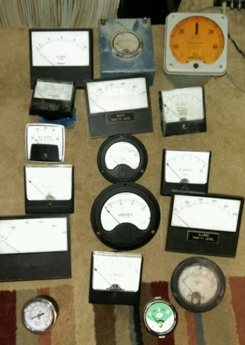 Vintage gauges lot, ac/dc voltage, props, mad scientist