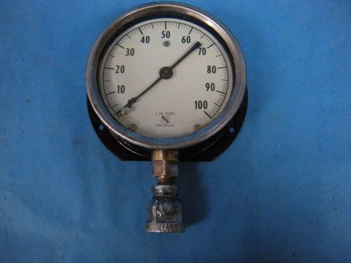 Ashcroft pressure gauge 0 - 100 psi mp8234, 1 lb subd. for sale